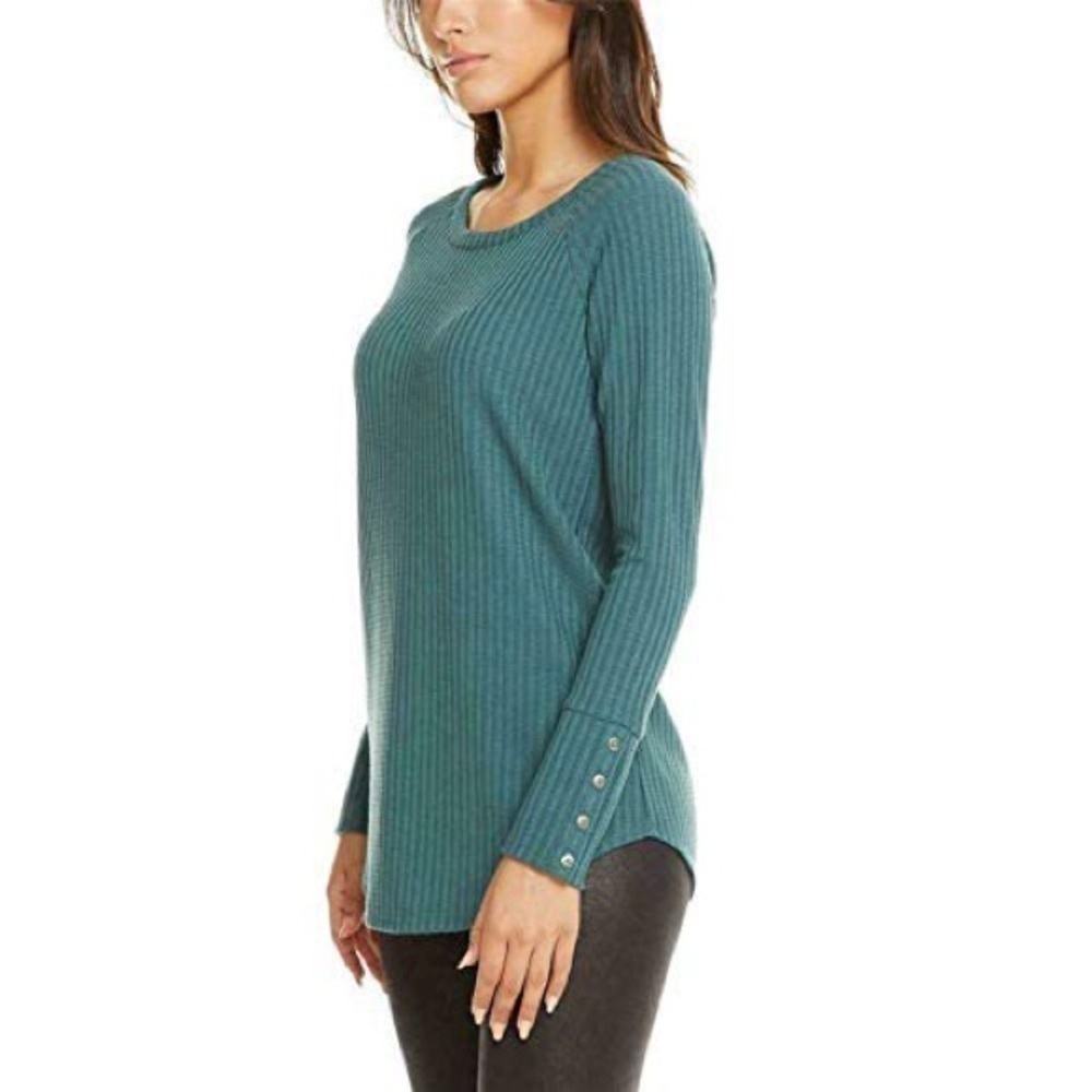 Chaser Round Neck Long Sleeve Waffle Thermal Top